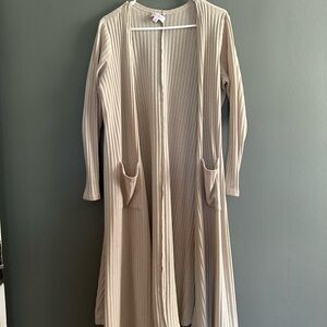 LuLaRoe Light Tan Ribbed Knit Top